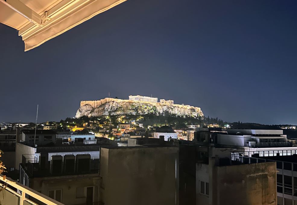 Афины Акрополь ночь